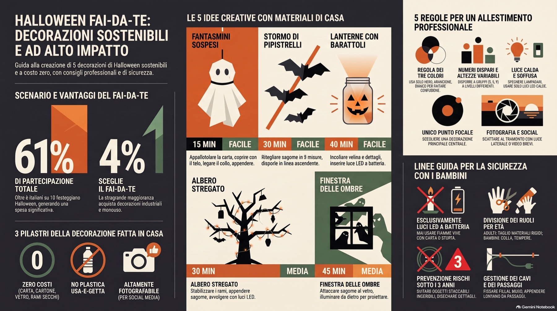 Halloween cade di sabato: 5 decorazioni da paura con quello che hai già in casa